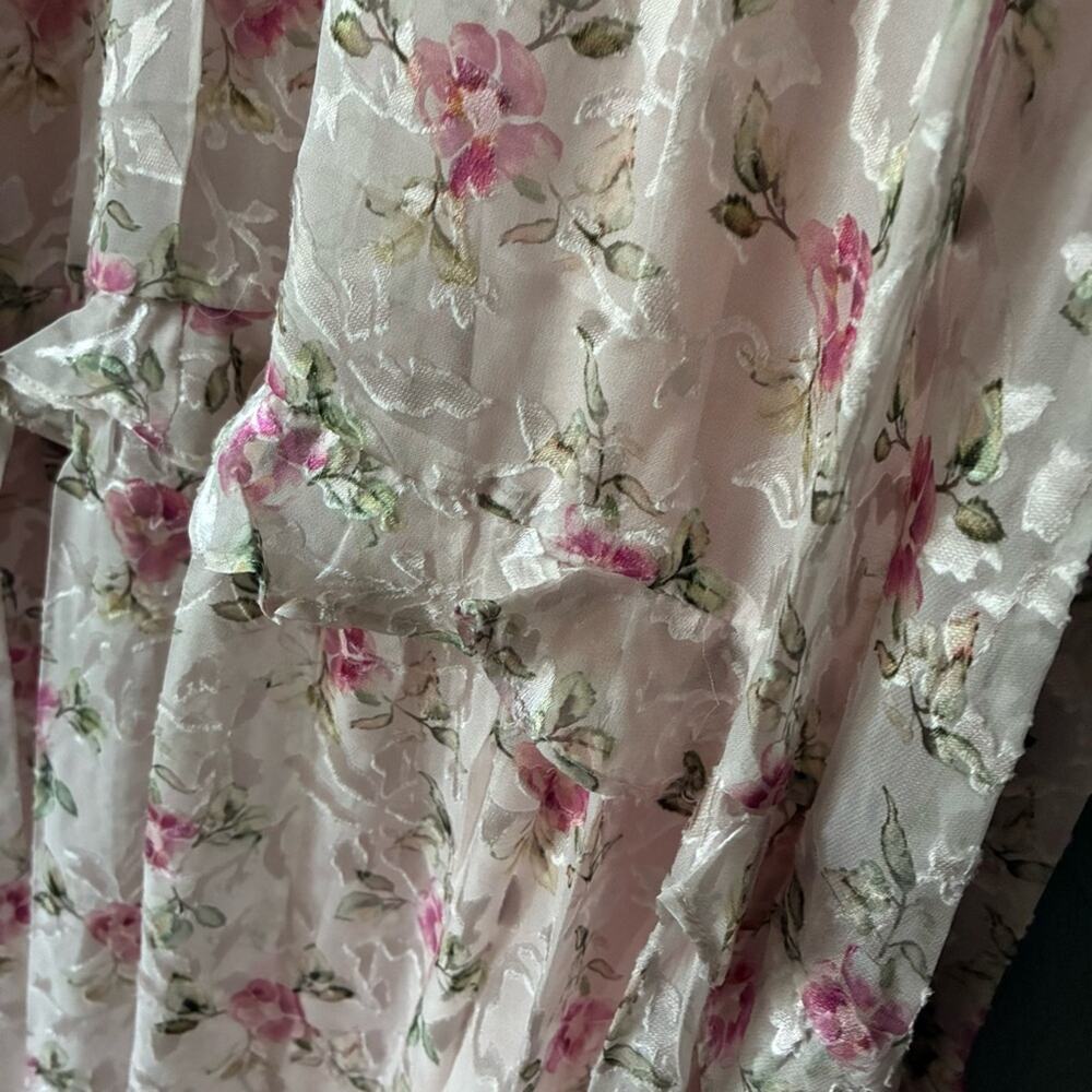 LOVESHACKFANCY Coquette Midi Dress | Lorencia Dress Silk Feminine Romantic  0/XS - Picture 11 of 13